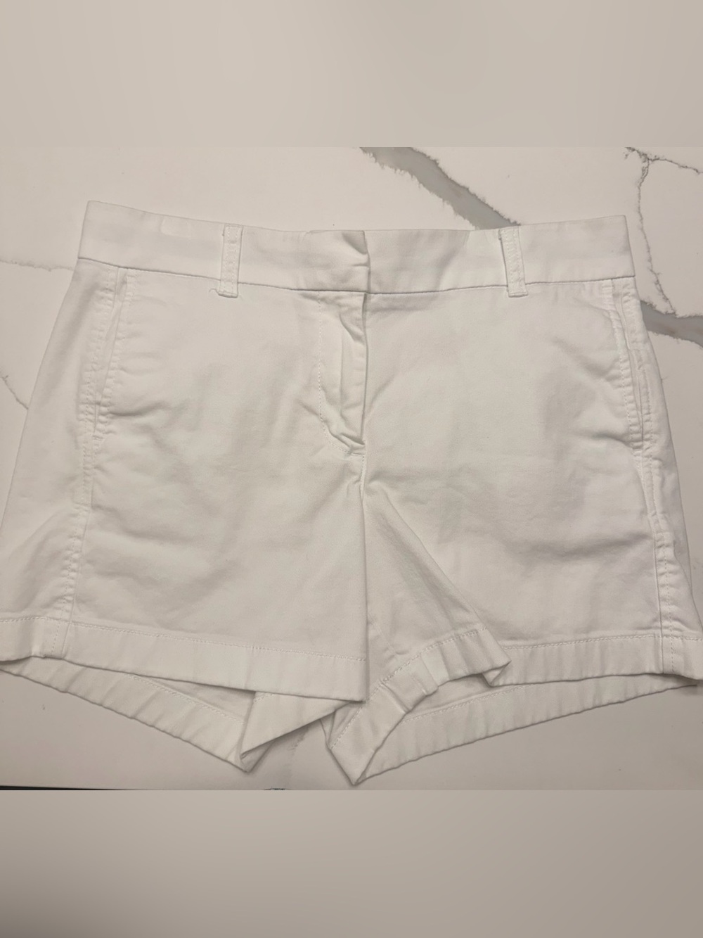 J. Crew White High-Waist Cotton Shorts